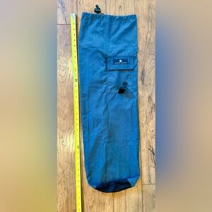 Hugger Mugger Top Loading Yoga Mat Carrier Bag adjustable strap, w/ pocket blue